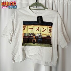 NWT Naruto Shippuden Anime Raw Hem Cotton T-Shirt Size Large